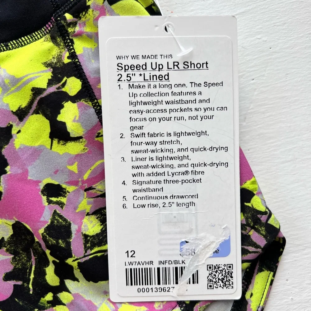 NWT Lululemon speed up shorts